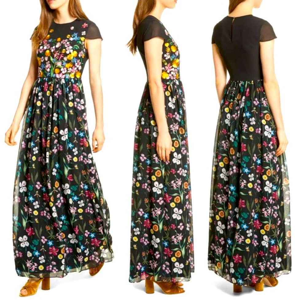 Ted Baker Mariz Floral Full Length Maxi Dress